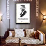 Atatürk Sözü ile Portre Cam Tablo – ATA170