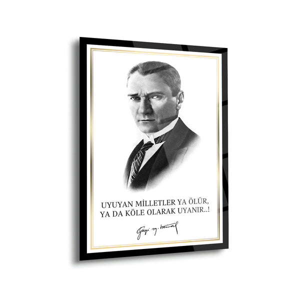 Atatürk Sözü ile Portre Cam Tablo – ATA170