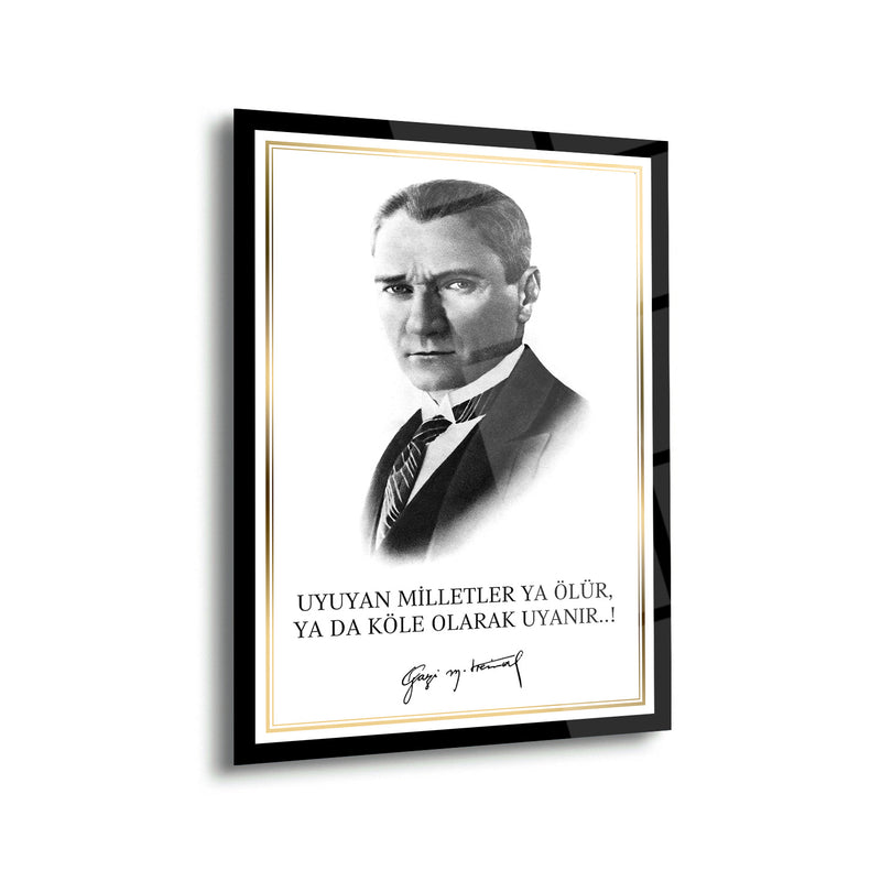 Atatürk Sözü ile Portre Cam Tablo – ATA170