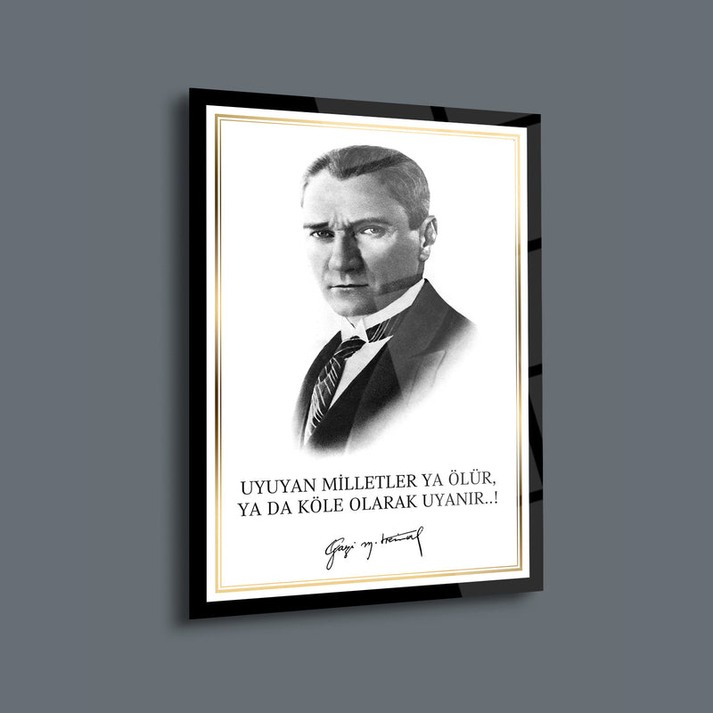 Atatürk Sözü ile Portre Cam Tablo – ATA170