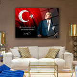 Atatürk’ün Öğretmenler Sözü ile Portre Cam Tablo – ATA214