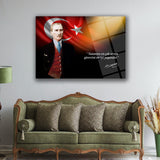 Atatürk’ün Vatan Sevgisi Sözü ile Portre Cam Tablo – ATA215