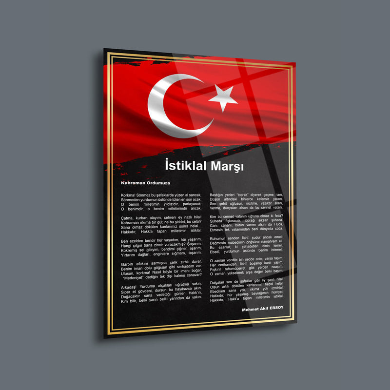 İstiklal Marşı Cam Tablo – ATA234