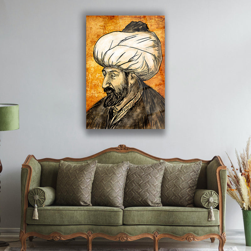 Fatih Sultan Mehmet Portre Cam Tablo – ISL134