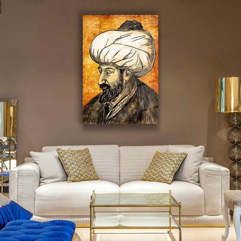 Fatih Sultan Mehmet Portre Cam Tablo – ISL134