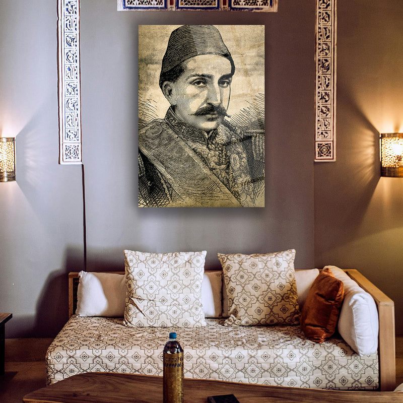 Sultan II. Abdülhamid Portre Cam Tablo – ISL135