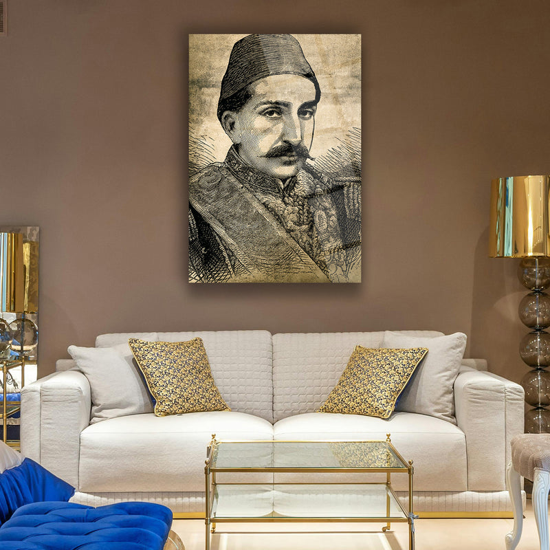 Sultan II. Abdülhamid Portre Cam Tablo – ISL135