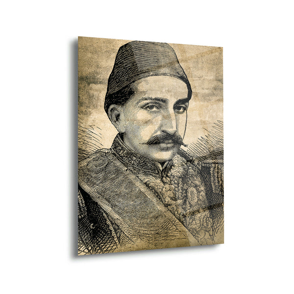 Sultan II. Abdülhamid Portre Cam Tablo – ISL135