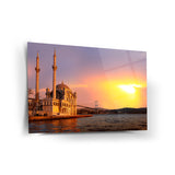 Gün Batımında Ortaköy Camii Cam Tablo - ISL251