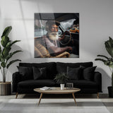 Fırtınadaki Şoför Modern Kare Cam Tablo - MODK009