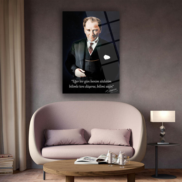 Bilim ve Akıl Atatürk Cam Tablo – ATA235
