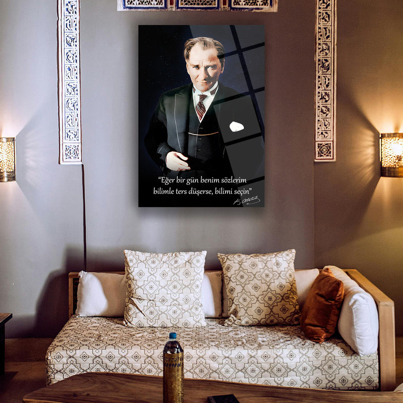 Bilim ve Akıl Atatürk Cam Tablo – ATA235