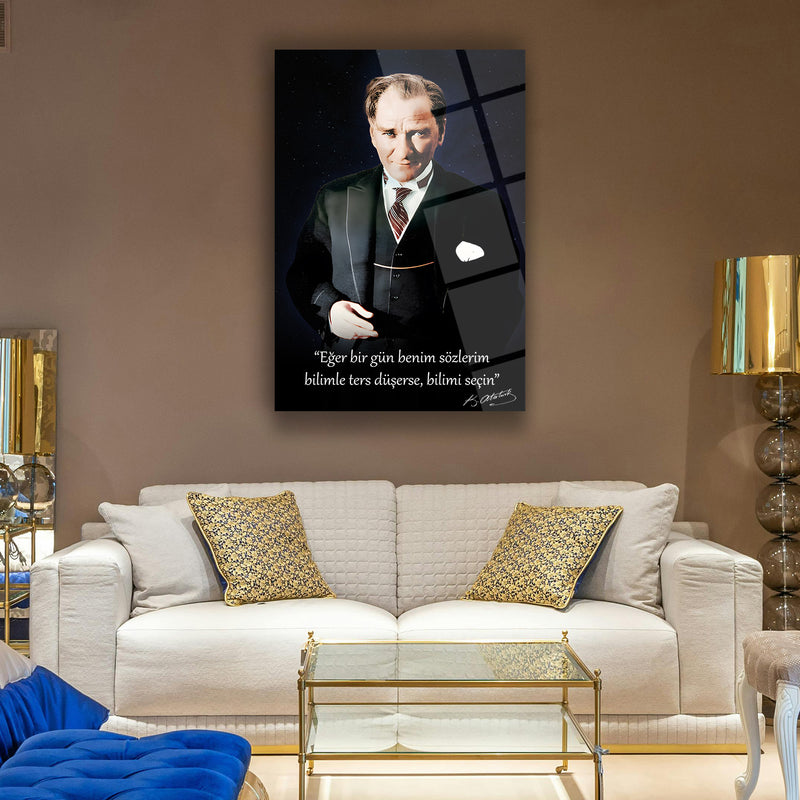 Bilim ve Akıl Atatürk Cam Tablo – ATA235
