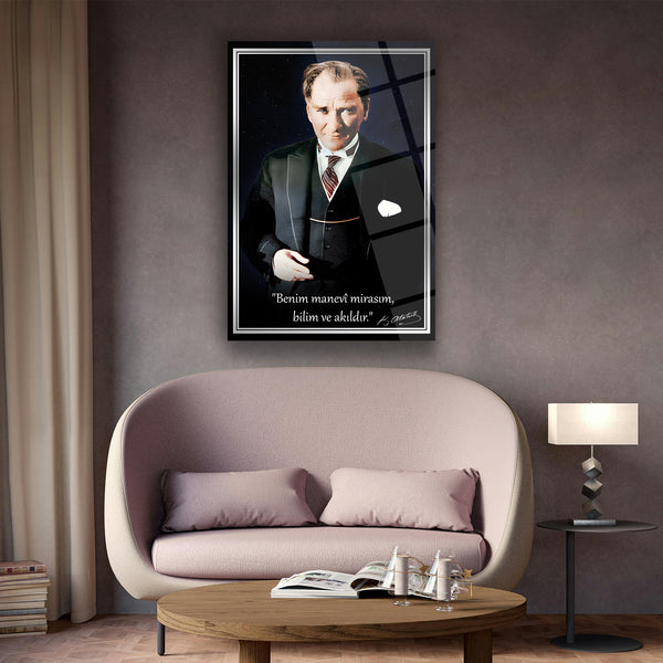 Bilim ve Akıl Atatürk Cam Tablo – ATA236