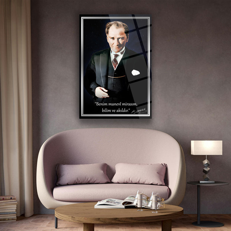 Bilim ve Akıl Atatürk Cam Tablo – ATA236