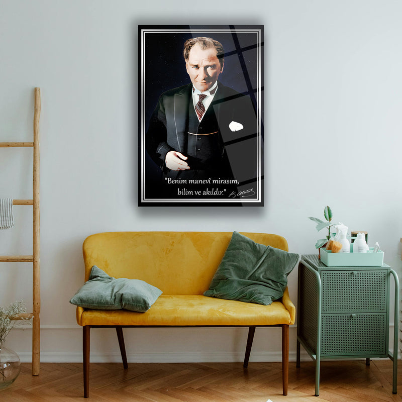 Bilim ve Akıl Atatürk Cam Tablo – ATA236