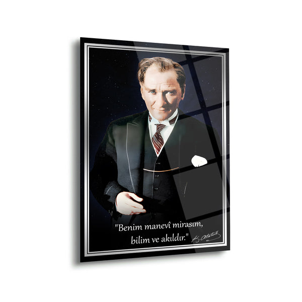 Bilim ve Akıl Atatürk Cam Tablo – ATA236