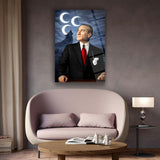 Atatürk Bozkurt Üç Hilal Cam Tablo – ATA271