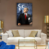 Atatürk Bozkurt Üç Hilal Cam Tablo – ATA271