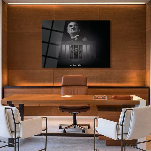 Atatürk Portre Cam Tablo - ATA111