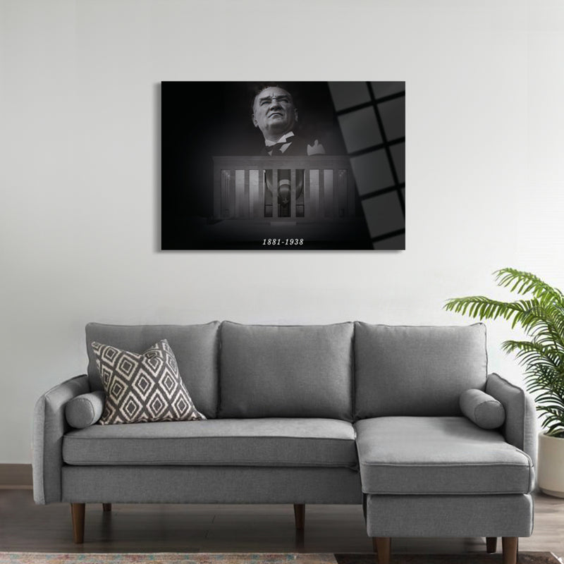 Atatürk Portre Cam Tablo - ATA111