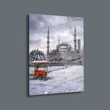 Karlı Sultanahmet Camii Cam Tablo - ISL245
