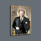 Atatürk Portre Cam Tablo – Modern Mustafa Kemal Atatürk Duvar Dekoru – ATA252