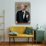 Mustafa Kemal Atatürk Klasik Portre Cam Tablo – Modern Atatürk Duvar Dekoru – ATA253