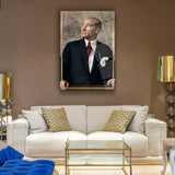 Mustafa Kemal Atatürk Klasik Portre Cam Tablo – Modern Atatürk Duvar Dekoru – ATA253