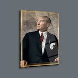 Mustafa Kemal Atatürk Klasik Portre Cam Tablo – Modern Atatürk Duvar Dekoru – ATA253