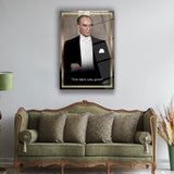 Atatürk “Türk; Öğün, Çalış, Güven” Cam Tablo – ATA254