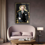 Atatürk Portre Cam Tablo – Modern Duvar Dekoru – ATA256