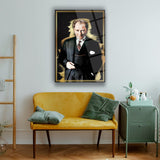 Atatürk Portre Cam Tablo – Modern Duvar Dekoru – ATA256