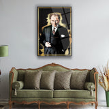 Atatürk Portre Cam Tablo – Modern Duvar Dekoru – ATA256