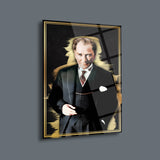Atatürk Portre Cam Tablo – Modern Duvar Dekoru – ATA256