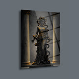 Medusa Heykel Cam Tablo - MOD161