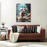 Sevimli Asker Köpeği Cam Tablo - MOD095
