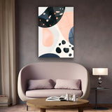 Pastel Geometrik Soyut Cam Tablo - MOD159