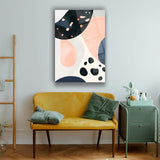 Pastel Geometrik Soyut Cam Tablo - MOD159