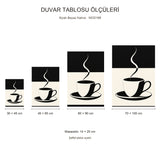 MOD168 ölçü karşılaştırması: 30×45, 45×65, 60×90, 70×100 cm duvar ve 14×20 cm masaüstü.
