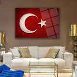 Türk Bayrağı Modern Cam Tablo – ATA314