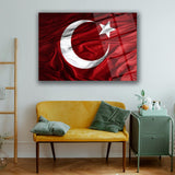 Dalgalı Türk Bayrağı Cam Tablo – ATA318