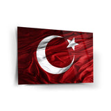 Dalgalı Türk Bayrağı Cam Tablo – ATA318