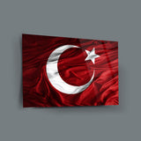 Dalgalı Türk Bayrağı Cam Tablo – ATA318